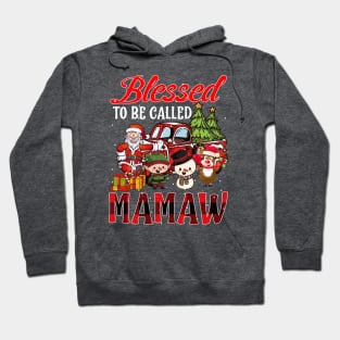 Blessed To Be Called Mamaw Christmas Buffalo Plaid Truck Hoodie